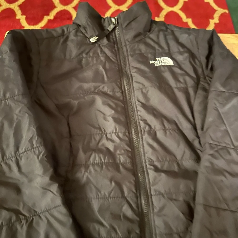 The North Face Black and Light Gray Girls' Puffer Jacket - Picture 6 of 9